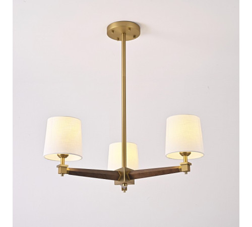 Люстра на штанге ImperiumLoft Jorgenson White/Dark wood STAVRA01