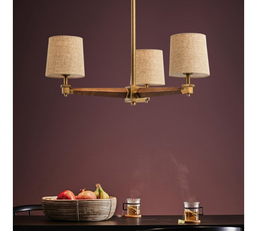 Люстра на штанге ImperiumLoft Jorgenson White/Dark wood STAVRA01