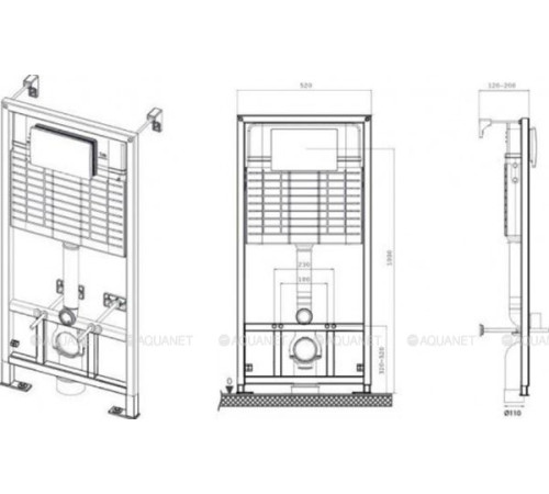 Комплект инсталляция Bettoserb Sava Fix Slim и клавиша смыва Morava хром глянец SET40006464