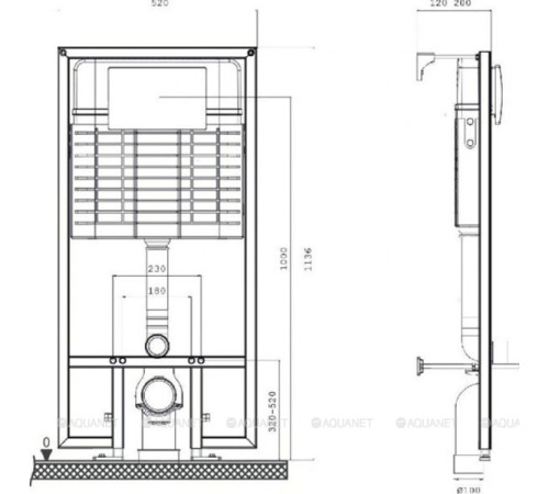 Комплект инсталляция Bettoserb Sava Fix Slim и клавиша смыва Morava хром глянец SET40006464
