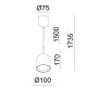 Подвесной светильник Italline DE DE-314 black
