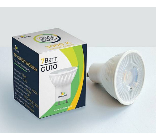 Лампа светодиодная Italline TP GU10 7Вт 3000K TP GU10/7W/3000K