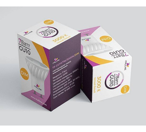 Лампа светодиодная Italline TP GU10 7Вт 3000K TP GU10/7W/3000K DIM