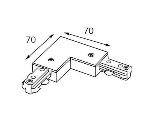 Соединитель угловой L-образный для треков Italline WSO WSO 74 white