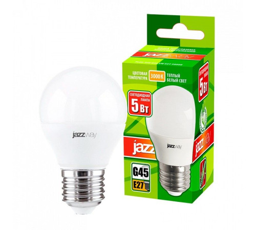 Лампа светодиодная Jazzway PLED-ECO-G45 5w E27 3000K