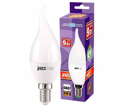 Лампа светодиодная Jazzway PLED-SP CA37 9w E14 5000K
