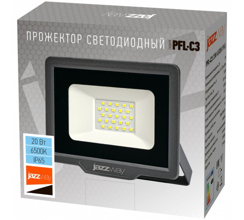 Настенно-потолочный прожектор Jazzway PFL- C3 20w 6500K IP65