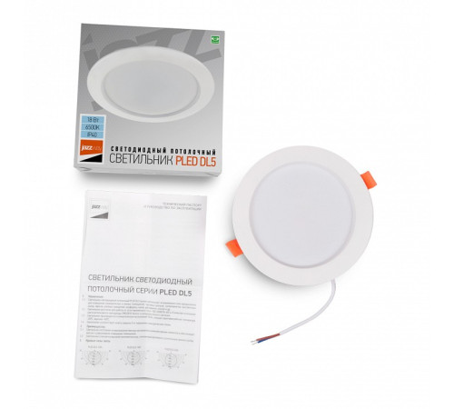 Встраиваемый светильник Jazzway PLED DL5 18w 6500K WH IP40