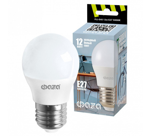 Лампа светодиодная Jazzway E27 12Вт 5000K FLL- G45 12w E27 5000K