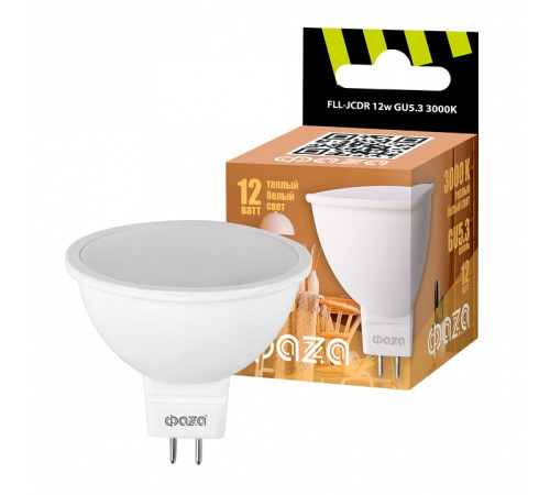 Лампа светодиодная Jazzway GU5.3 12Вт 3000K FLL- JCDR 12w GU5.3 3000K