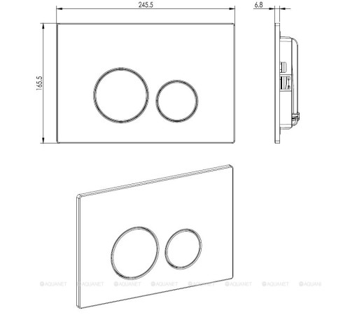 Кнопка смыва пневматическая Allen Brau Priority 4.0 сталь никель браш PVD 9.20007.BN