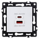 Розетка 2хUSB type A и C без рамки Kollinger Asthetik AS-024WH