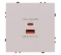 Розетка 2хUSB type A и C без рамки Kollinger Eclipse EC-024CM