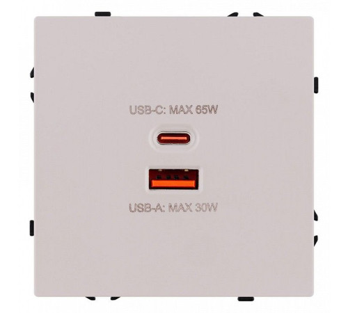 Розетка 2хUSB type A и C без рамки Kollinger Eclipse EC-024CM