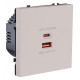 Розетка 2хUSB type A и C без рамки Kollinger Eclipse EC-024CM