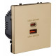 Розетка 2хUSB type A и C без рамки Kollinger Eclipse EC-024GD