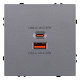 Розетка 2хUSB type A и C без рамки Kollinger Eclipse EC-024GY
