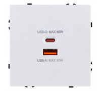 Розетка 2хUSB type A и C без рамки Kollinger Eclipse EC-024WG