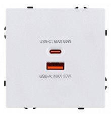 Розетка 2хUSB type A и C без рамки Kollinger Eclipse EC-024WG