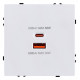 Розетка 2хUSB type A и C без рамки Kollinger Eclipse EC-024WG