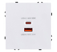 Розетка 2хUSB type A и C без рамки Kollinger Eclipse EC-024WH