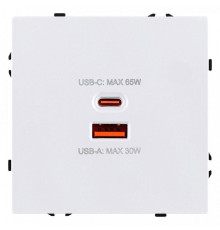 Розетка 2хUSB type A и C без рамки Kollinger Eclipse EC-024WH