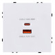 Розетка 2хUSB type A и C без рамки Kollinger Eclipse EC-024WH