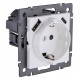 Розетка с заземлением и со шторкой и 2хUSB type A и C, без рамки Kollinger REA-004WM