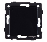 Розетка с заземлением с крышкой, без рамки Kollinger  REA-006BK