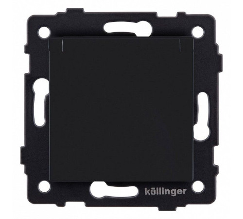 Розетка с заземлением с крышкой, без рамки Kollinger REA-006BM