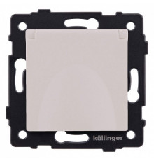 Розетка с заземлением с крышкой, без рамки Kollinger  REA-006CM