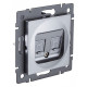 Розетка двойная Ethernet RJ-45 и со шторками, без рамки Kollinger REA-015GY
