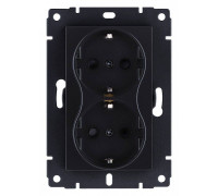 Розетка двойная с заземлением, без рамки Kollinger  REA-032BM