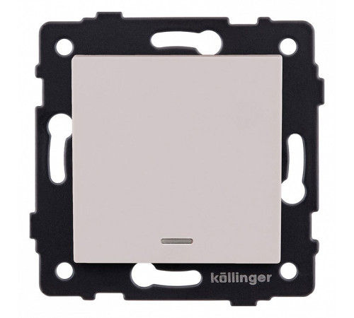 Выключатель одноклавишный с подсветкой без рамки Kollinger REA-S-002CM