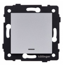 Выключатель одноклавишный с подсветкой без рамки Kollinger  REA-S-002GY