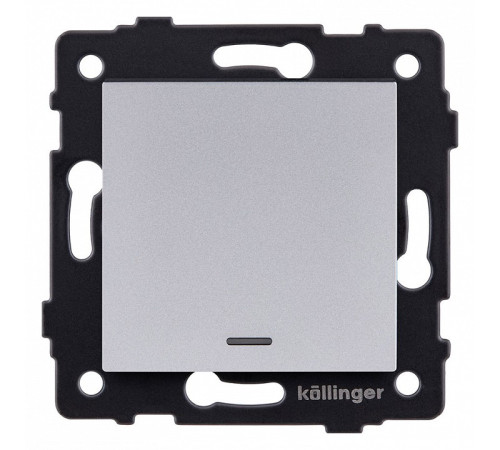 Выключатель одноклавишный с подсветкой без рамки Kollinger REA-S-002GY