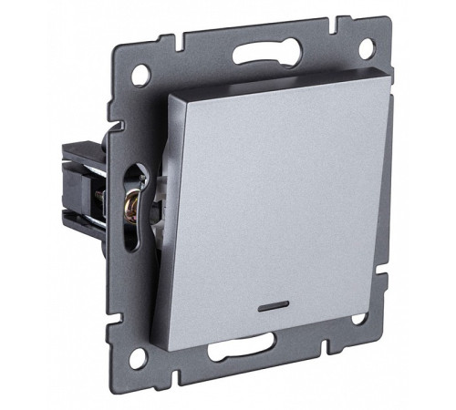 Выключатель одноклавишный с подсветкой без рамки Kollinger REA-S-002GY