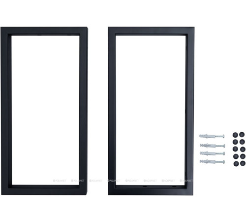 Комплект кронштейнов Aquanet Магнум 450х230х40 мм 2 шт. черный матовый 00320677