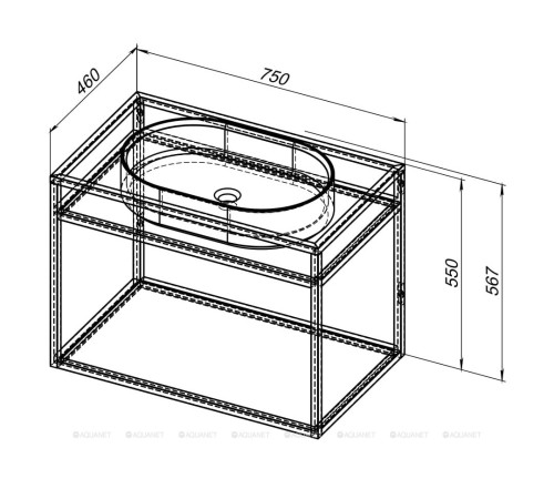 Консоль подвесная Allen Brau LIBERTY 75 черный браш 1.33001.BB