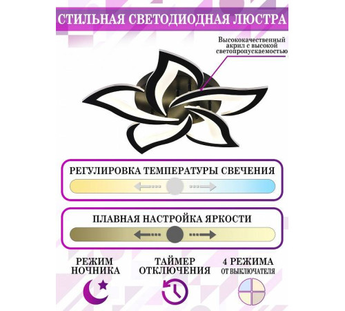 Потолочная люстра Natali Kovaltseva Innovation Style INNOVATION STYLE 83002 BLACK