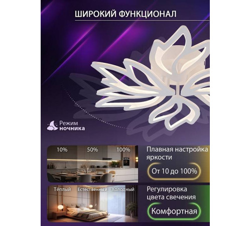 Потолочная люстра Natali Kovaltseva RIF LED LAMPS 81118/5C