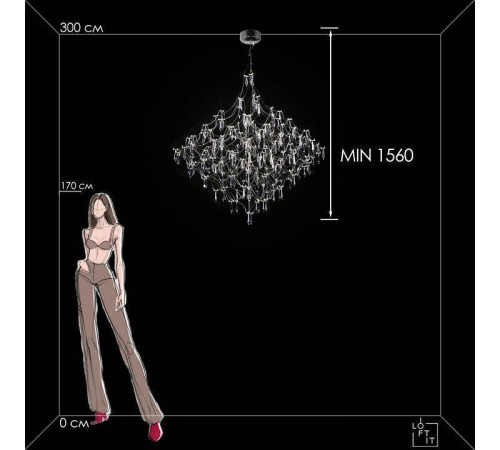 Подвесная люстра Loft it Mira 10259/1200 Silver Asfour