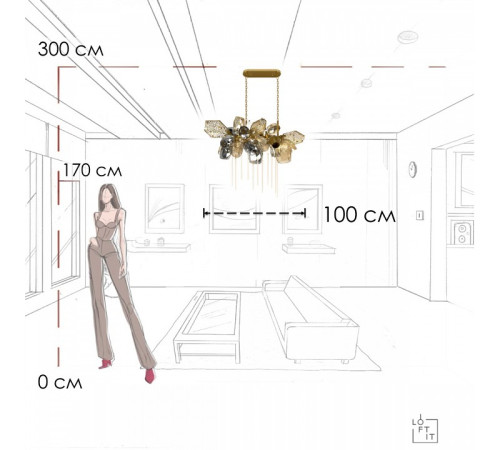 Подвесная люстра Loft it Britannica 10401/1000L
