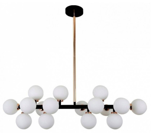 Люстра на штанге LUMINA DECO Marsiada LDP 6033-16 BK+MD