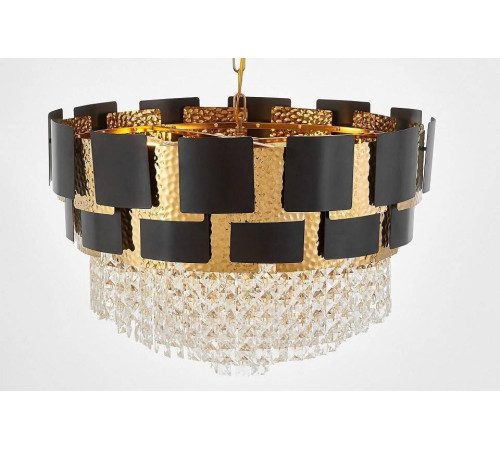 Подвесная люстра LUMINA DECO MOLINA LDP 7045-600 BK+GD
