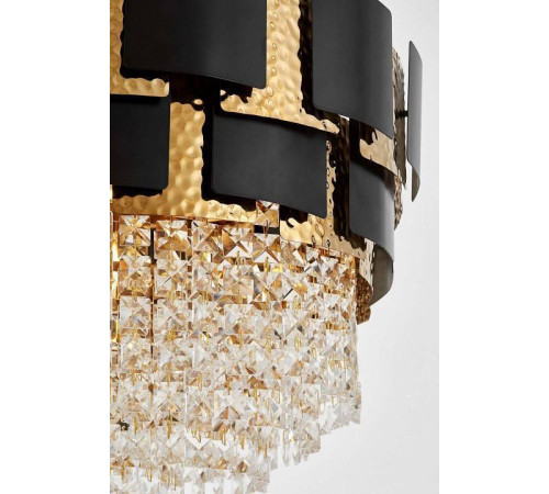 Подвесная люстра LUMINA DECO MOLINA LDP 7045-600 BK+GD