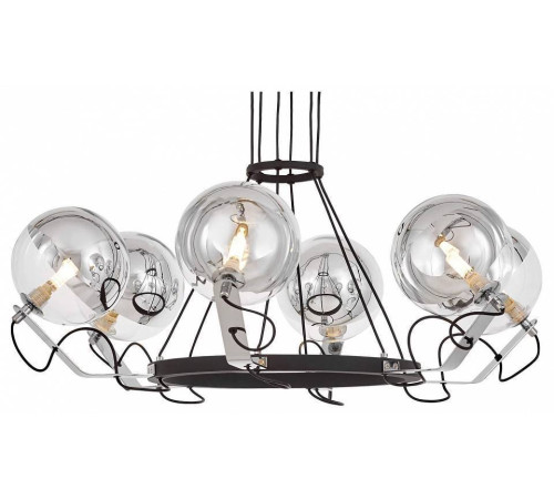 Подвесная люстра LUMINA DECO MARSEO LDP 9110-6 BK+CHR