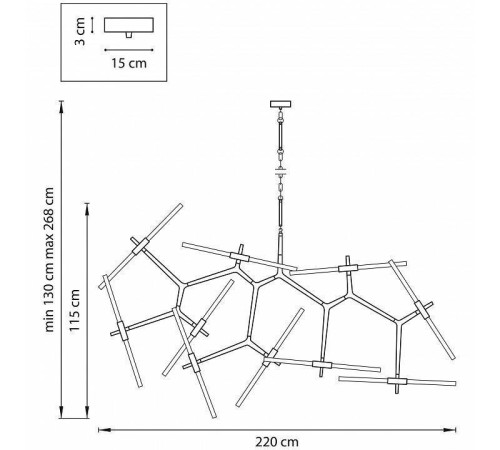 Подвесная люстра Lightstar Struttura 742203