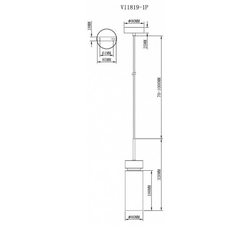 Подвесной светильник Moderli Almero V11819-1P