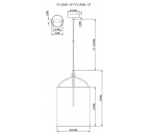 Подвесной светильник Moderli Inari V11856-1P
